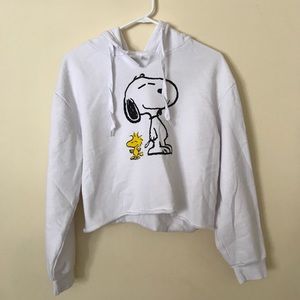 Snoopy peanuts cropped sweatshirt